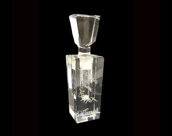 Vintage Jasmin from Egypt Perfume by Tuvache Heavy Cut Crystal Bottle 1940s Very Rare Parfum Flacon