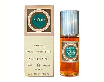 Vintage Rafale Perfume by Molinard 2 oz Parfum de Toilette Spray and Box 1970s Formula