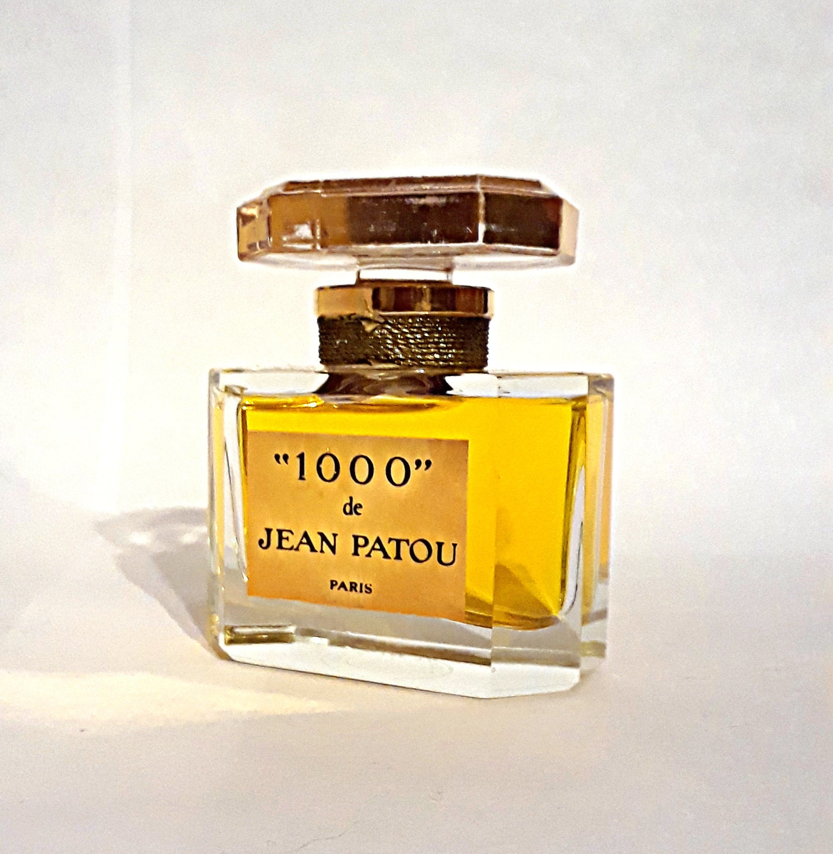 Vintage 1970s 1000 de Jean Patou 1 oz Parfum Heavy Cut Crystal EMPTY ...