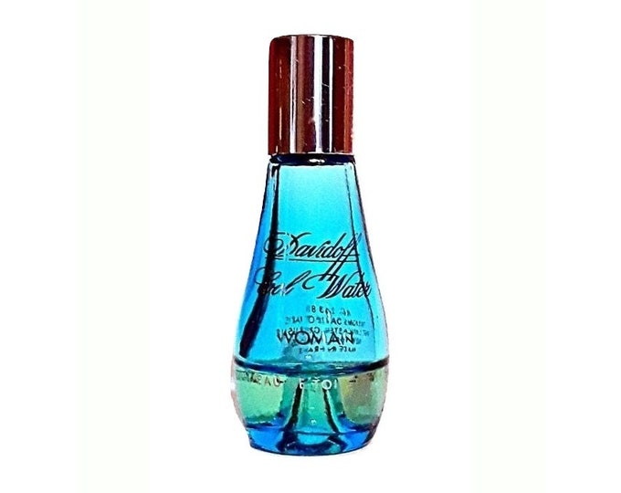 Vintage 1990s Cool Water Woman by Davidoff 0.17 oz Eau de Toilette Mini Miniature Perfume