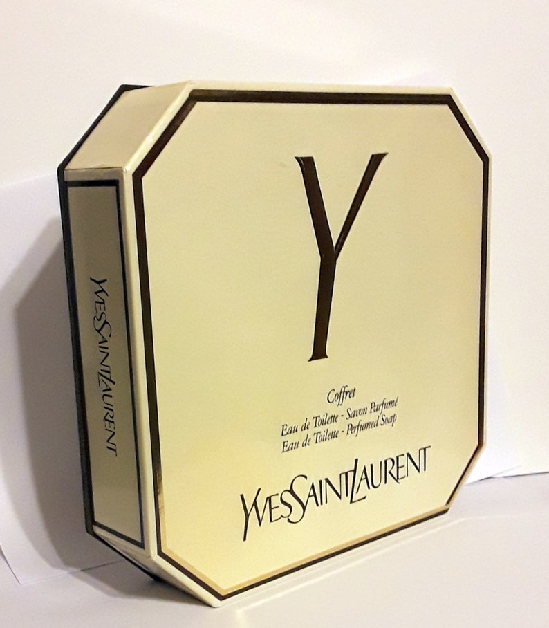Vintage Y by Yves Saint Laurent eau de toilette 1,7 oz et 100 g de savon dans une boîte parfum original des années 1970 image 6