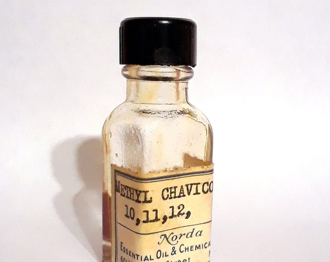 Vintage 1930s 5ml Methyl Chavicol Estragole PERFUME BASE Phenolic Anisic Herbal Fragrance Creation Essential Oil Perfumery Making