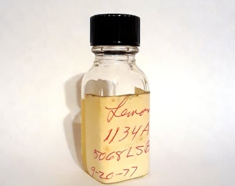 Vintage 1970s 12ml Lemon PERFUME BASE Accord Creation Essential Oil Perfumery Making