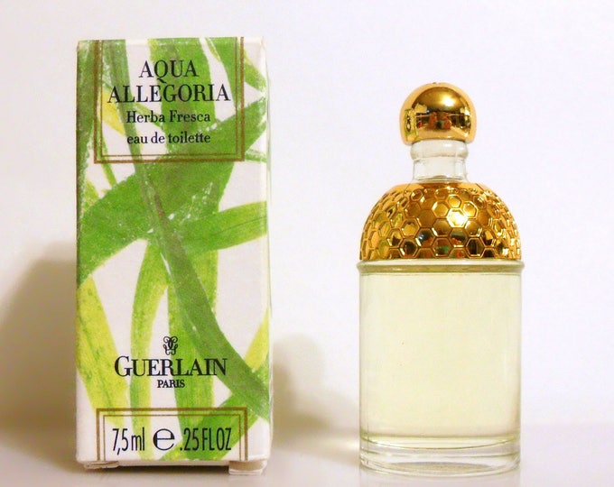 Vintage 1990s Aqua Allegoria Herba Fresca 0.25 oz Eau de Toilette Miniature Mini Perfume
