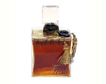 Antique Tuberose Perfume by Elizabeth Arden 1/2 oz Parfum 1930s Rare Art Deco Crystal Bottle