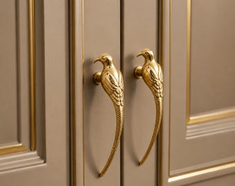Antique Brass Double Wall Hook Vintage Floral Bathroom Towel Coat Hook