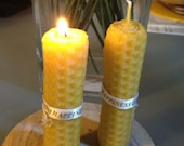 Hand rolled Beeswax Votive Candle