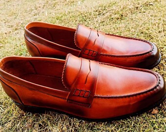 Bally Kiltie Penny Loafers Mens Burgundy Leather Fringe Made in Italy Size 10D Bally Kiltie Penny Loafers Mens Burgundy Leather Fringe Made  main image 4