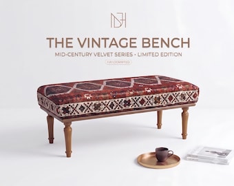 Handcrafted Wood Ottoman Bench