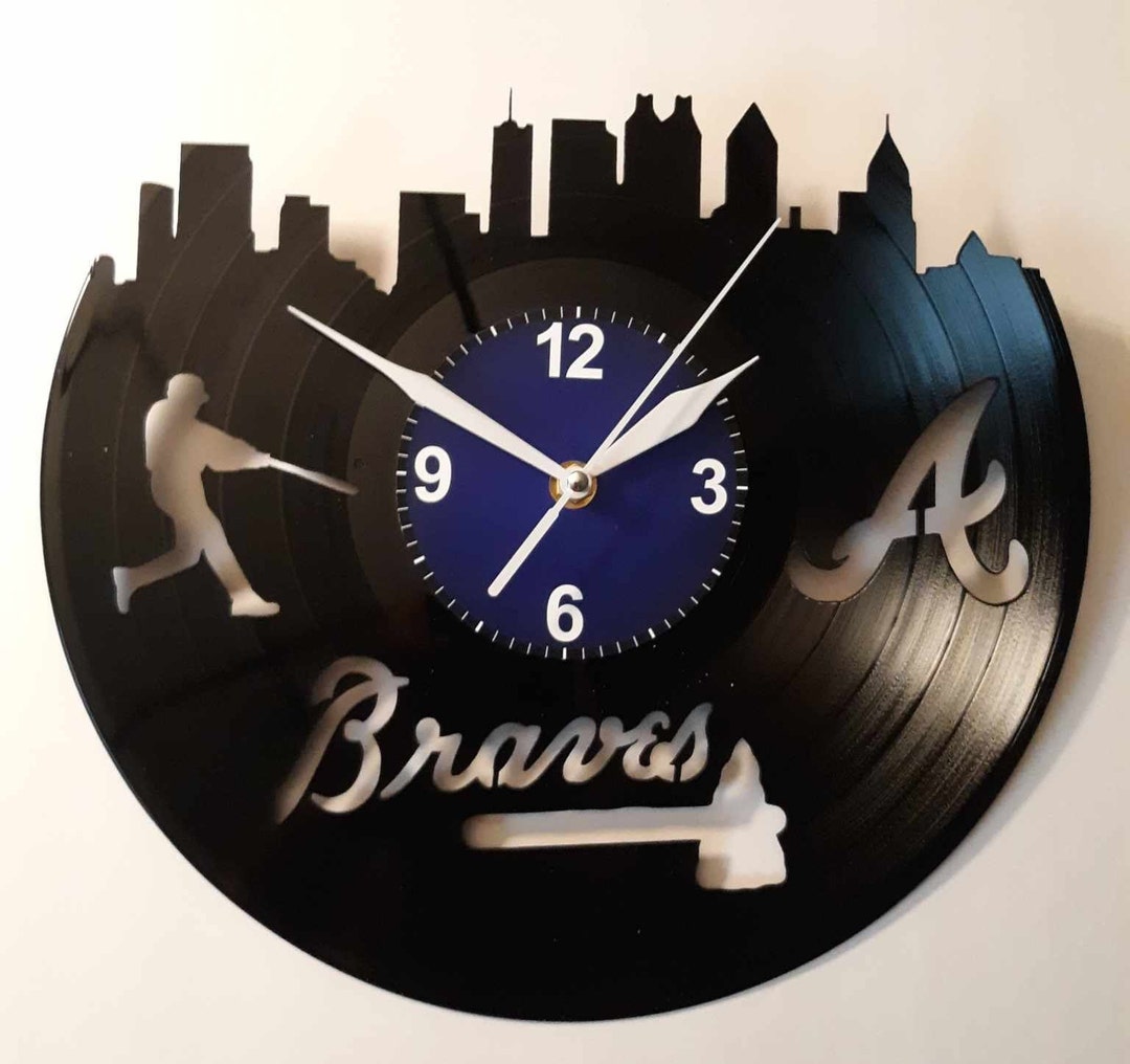 Atlanta Braves Laser Cut Album Clock - Etsy