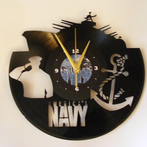 U.S. Navy Laser Cut Album Clock
