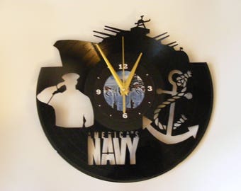 U.S. Navy Laser Cut Album Clock