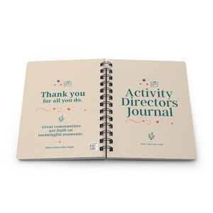 Activity Directors Journal Spiral Bound Journal | Planner, Calendar Notes