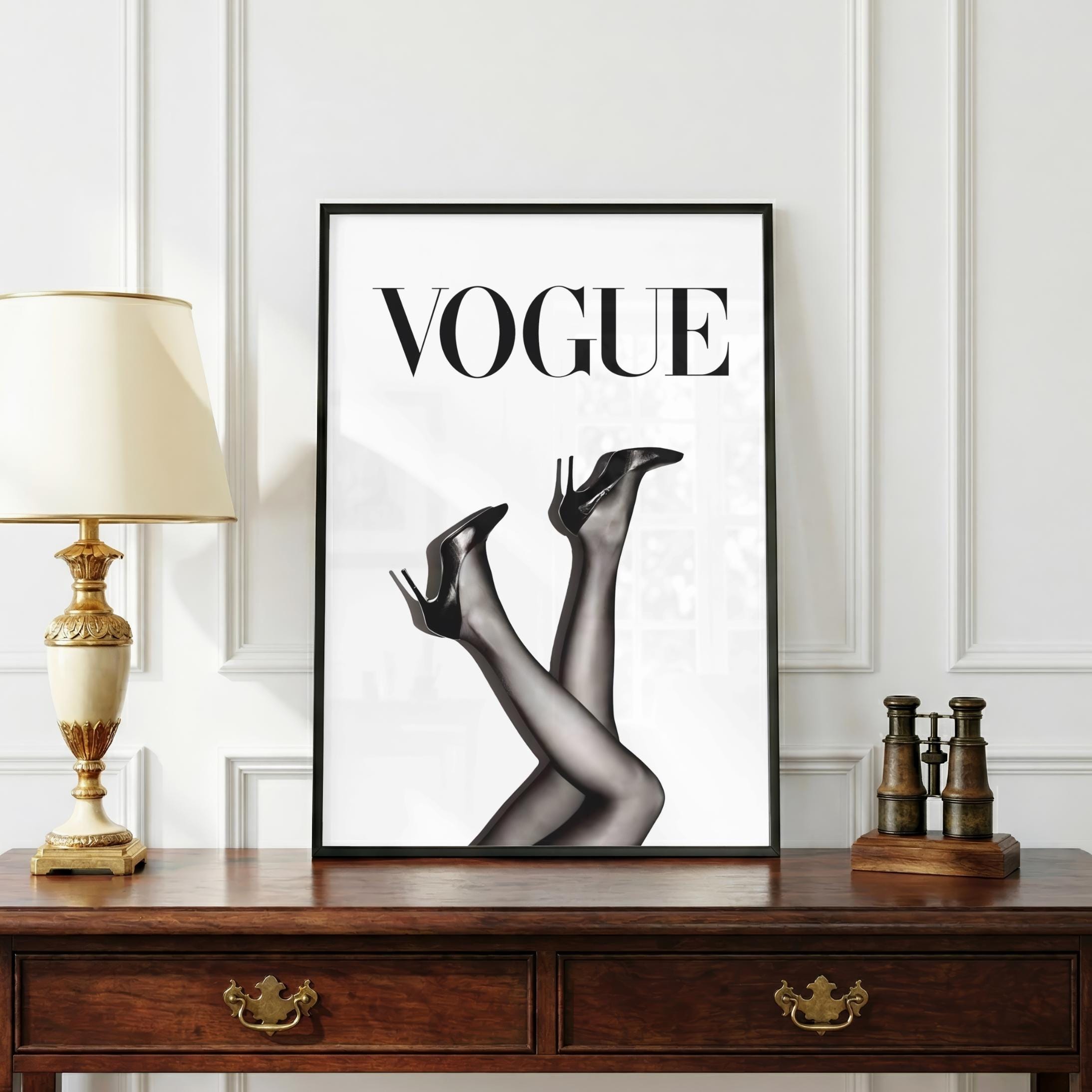 希少 ヴィンテージ VOGUE 木製 タイル アートデコ ポスター 希少