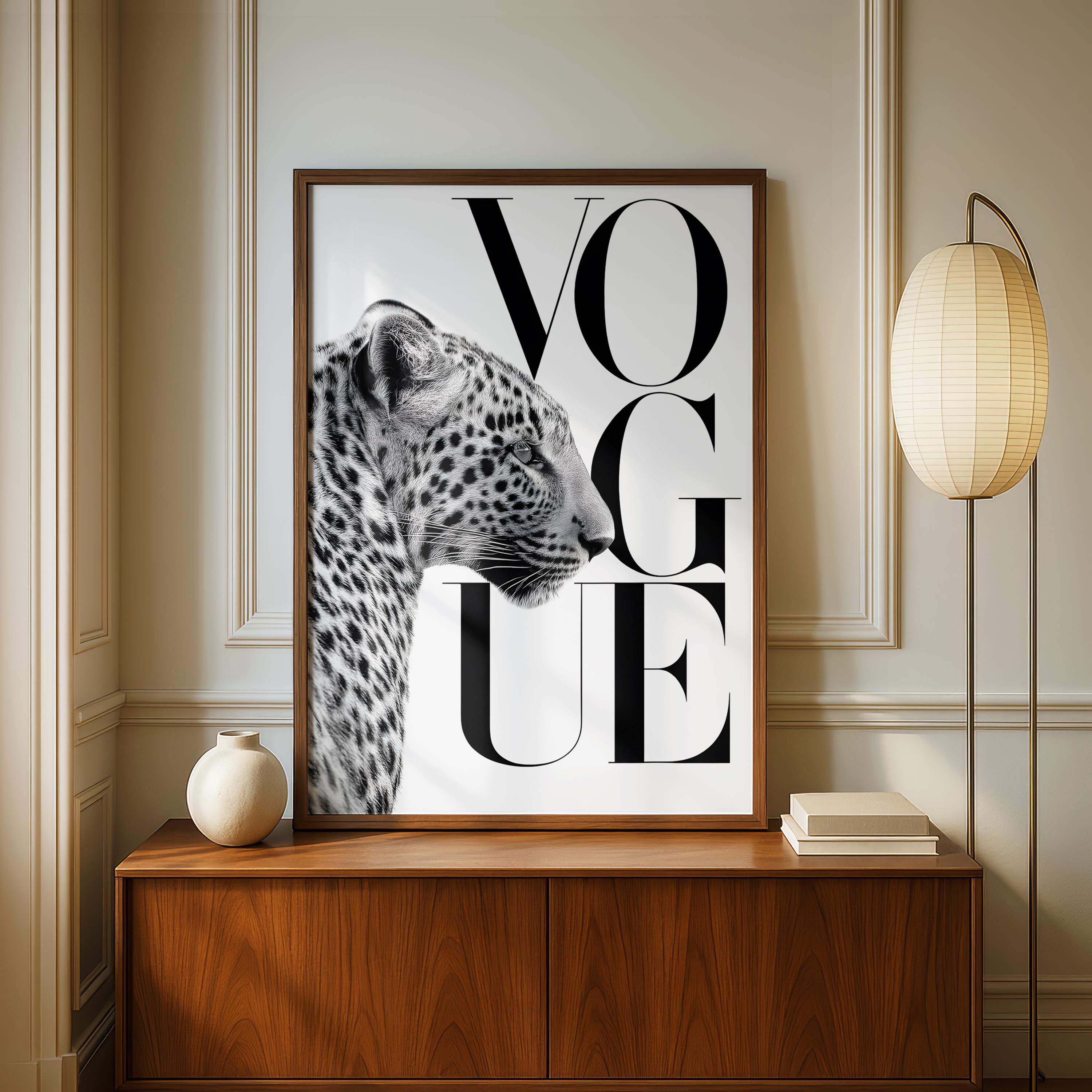 希少 ヴィンテージ VOGUE 木製 タイル アートデコ ポスター 希少