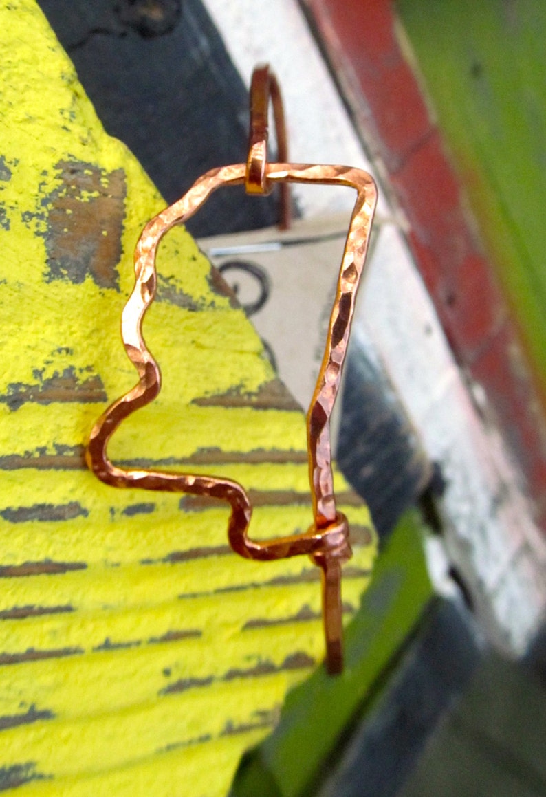 Mississippi Copper Bracelet Hammered Original Mississippi Etsy