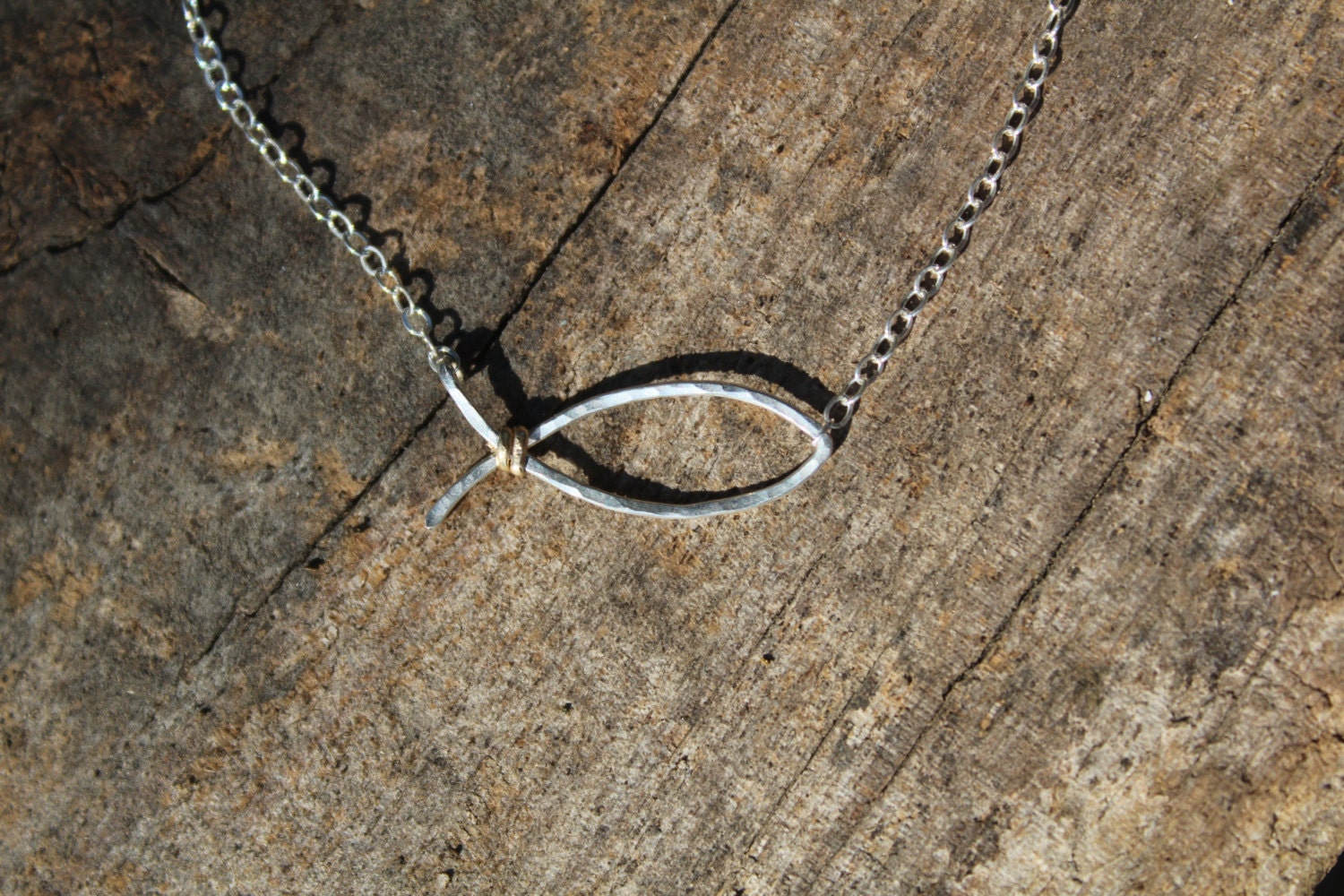 Christian Fish Necklace Ichthys Necklace Ichthus Necklace Etsy Australia