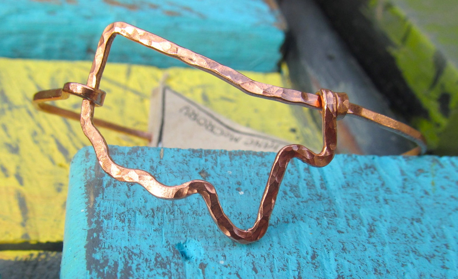 Mississippi Copper Bracelet Hammered Original Mississippi Etsy
