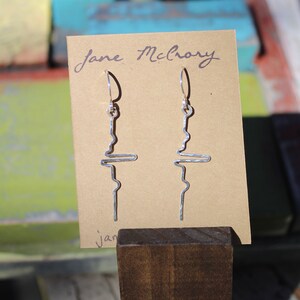 Nurse Heartbeat earrings hammered in Argentium Sterling silver, sterling hammered heartbeat earrings