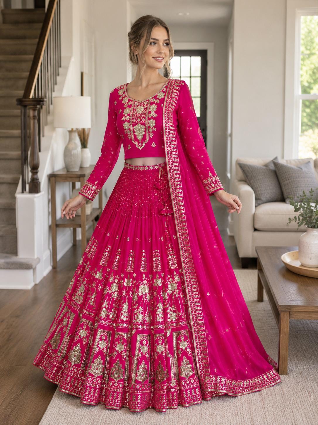 hot pink asian dress Satin Collection