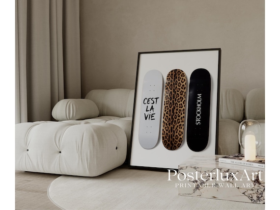 Leopard Skateboard Wall Art