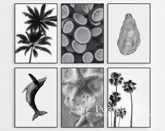 50+ Coastal Fashion Wall Art Bundle, Stockholm Style Black and White Prints, Beach Minimalist Poster Set, Modern Neutral Scandinavian Decor, image 4