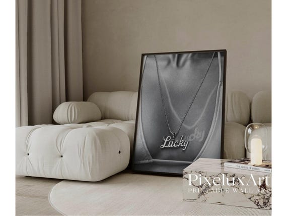 Black and White Tan Lines Wall Art