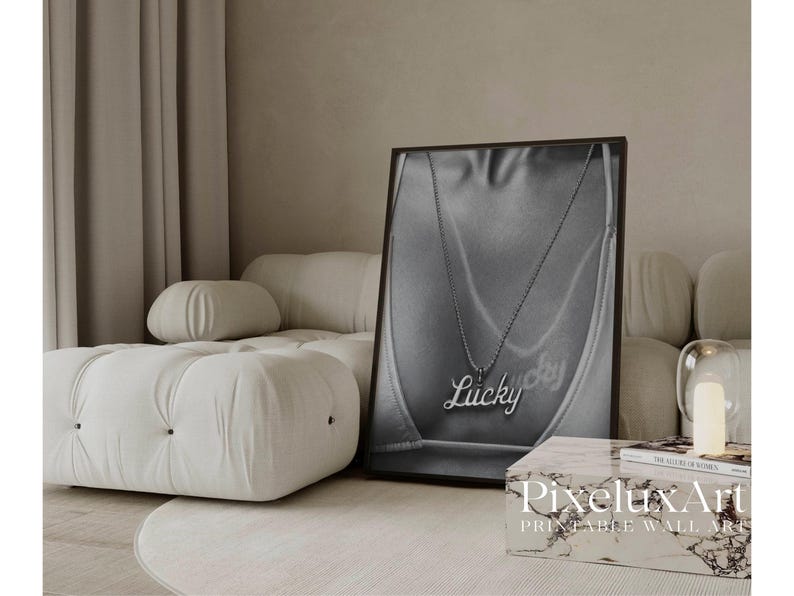 Black and White Tan Lines Wall Art