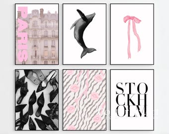 130+ Pink Stockholm Fashion Wall Art Bundle | Pink Aesthetic Gallery Prints, Modern Chic Fashion Posters, Scandinavian Home Decor, image 6