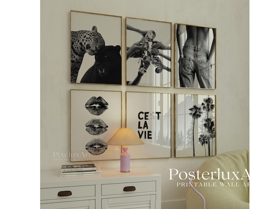 6 Piece Black and White Gallery Wall Set