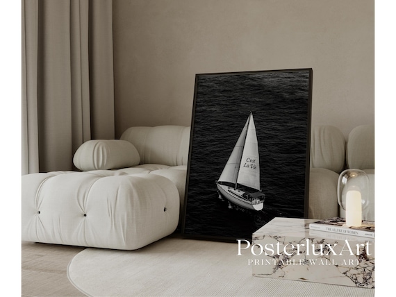 Stockholm Style Sailboat Wall Art