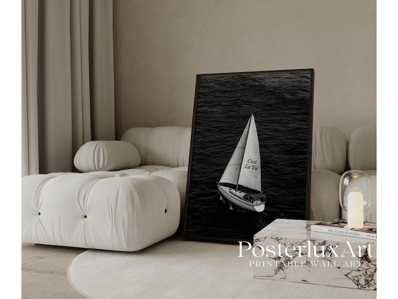 Stockholm Style Sailboat Wall Art