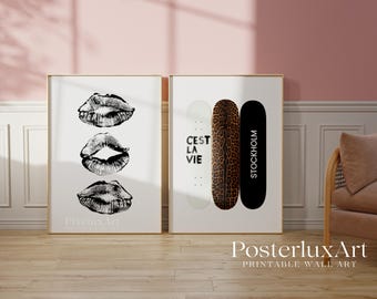 Stockholm Chic Gallery Wall Set, Leopard Fashion Prints, Luxury Modern Apartment Decor, Scandinavian Aesthetic Wall Art Bundle, image 5