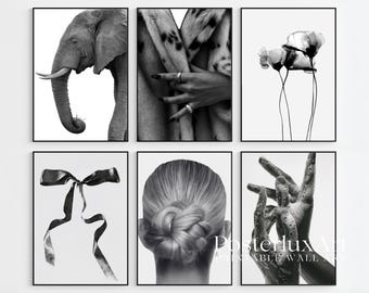 100+ Stockholm Fashion Wall Art Bundle | Leopard, Fashion, Chic and Stylish Gallery Set, Aesthetic Black & White Wall Art Set, image 4