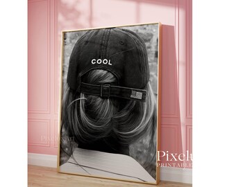 Black & White Cool Girl Art Print – Modern Stylish Body Silhouette Poster, Y2K Fashion Aesthetic Photography Poster, Stockholm Style Art, image 3