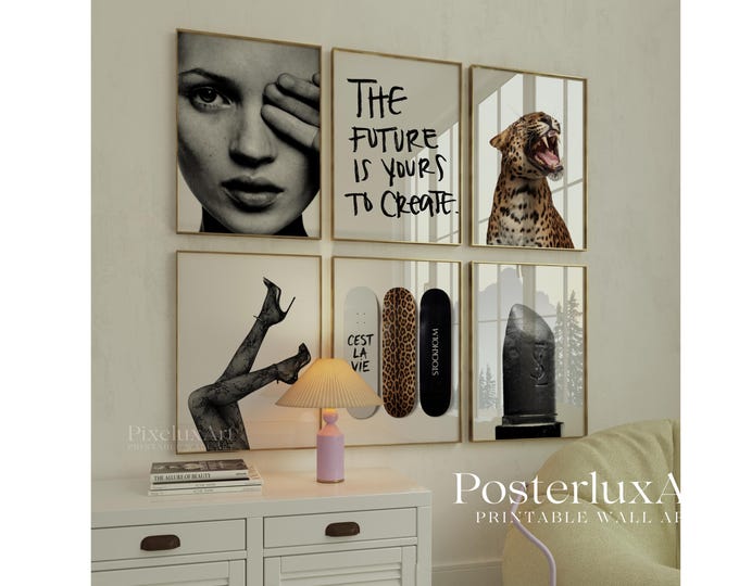 Stockholm Style Fashion Wall Art Set, Chic & Stylish Female…