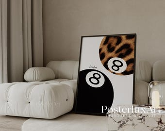 Trendy Leopard Stockholm Fashion Wall Art Set, Black White Modern Gallery Wall, 6 Aesthetic Posters, Y2K Chic Apartment Decor, Digital Print, image 7
