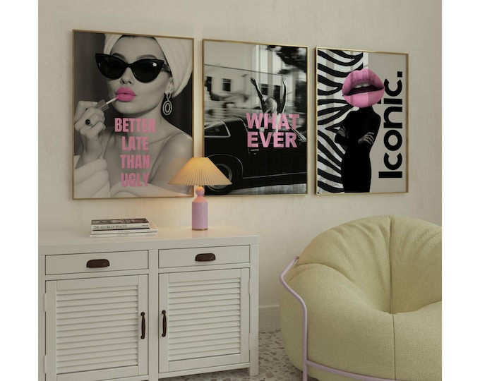 Set of 3 Collage Apartment Print, Black And White Y2k…