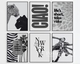 200+ Stockholm Fashion Wall Art Bundle | Modern Prints, Leopard, Fashion, Chic and Stylish Gallery Set, Aesthetic Black & White Wall Art Set, image 5