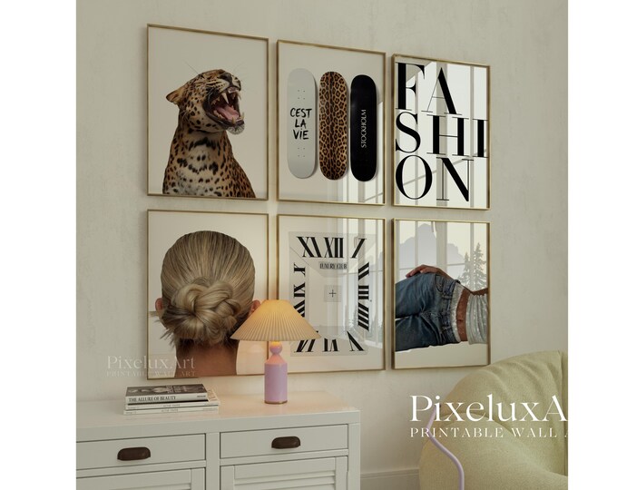 Leopard Fashion Gallery Wall Set | Modern Chic Printable…