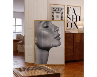 Black And White Female Portrait Art Print – Modern Stylish Body Silhouette Poster, Y2K Fashion Aesthetic Poster, Trendy Stockholm Style Art, image 6
