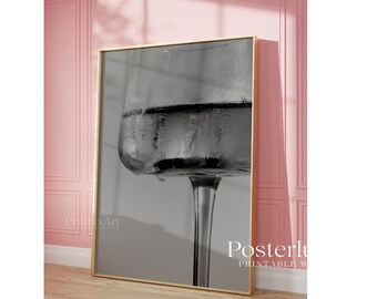 Black & White Champagne Art Print – Modern Bar Cart Art, Champagne Photo Print, Stockholm Style Kitchen Aesthetic Print, Cool Stylish Print, image 5
