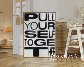 Modern Typography Poster, Black & White Stockholm Minimalist Fashion Print, Motivational Quote Stylish And Cool Aesthetic Art for Home Decor, image 3