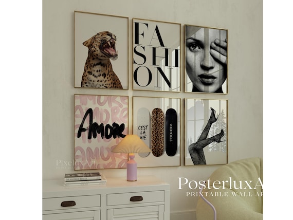 Stockholm Style Fashion Gallery Wall Set of 6