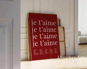Set of 6 Red Girly Wall Art Set – Stylish Fashion Print Set, Lucky You, XOXO, Y2K Wall Art,  Aesthetic Chic Apartment Decor, Funky Wall Art, image 8