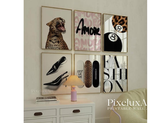 Set of 6 Stockholm Style Fashion Wall Art