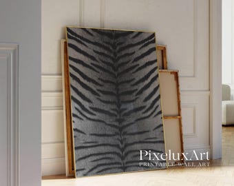 Stylish Tiger Pattern Print , Black And White Modern Y2k Fashion Decor, Leopard Pattern Art, Modern Chic Aesthetic Decor, Cheetah Print, image 4
