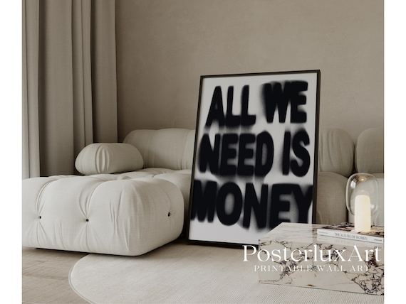 Black & White Typography Print