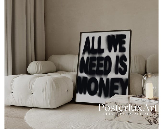 Black & White Typography Print, Stockholm Style Graffiti…