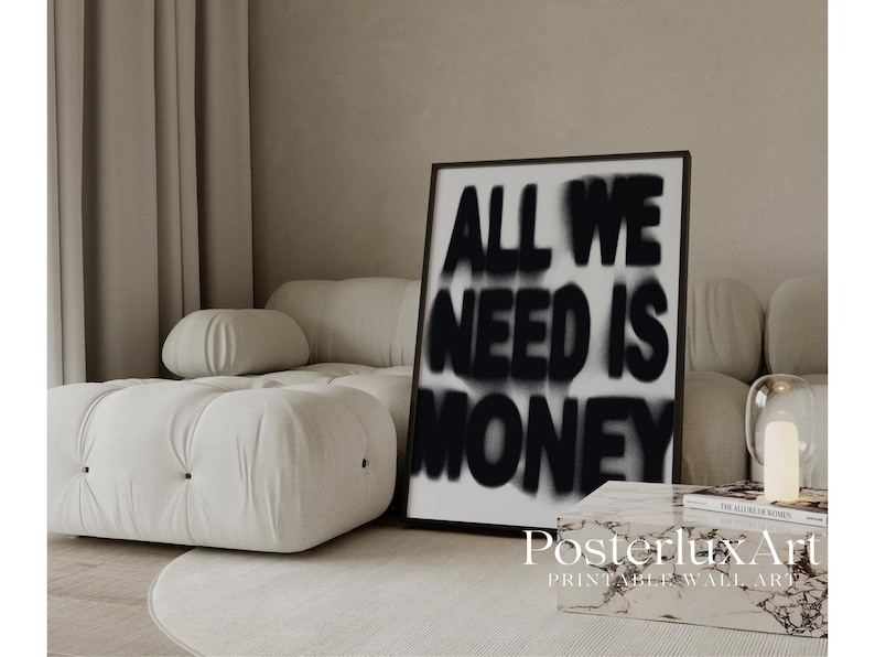 Black & White Typography Print